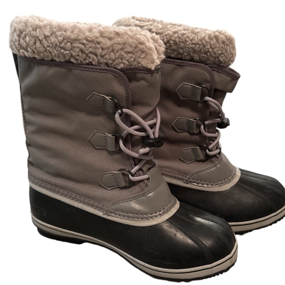 Sorel Winter Yoot Pac Nylon Waterproof Snow Boots Kids Sz 7 Women's Sz 8.5 or 9